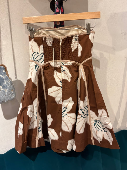 Tropical Strapless Mini Dress