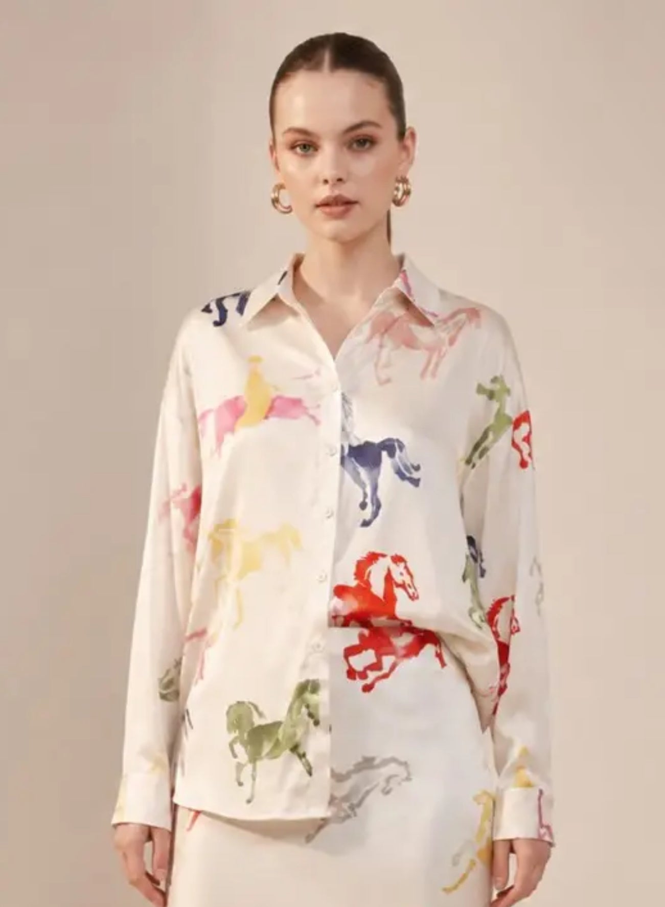 Water Color Horse Print Shirt