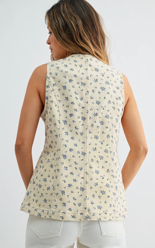 Flower Tailored Vest