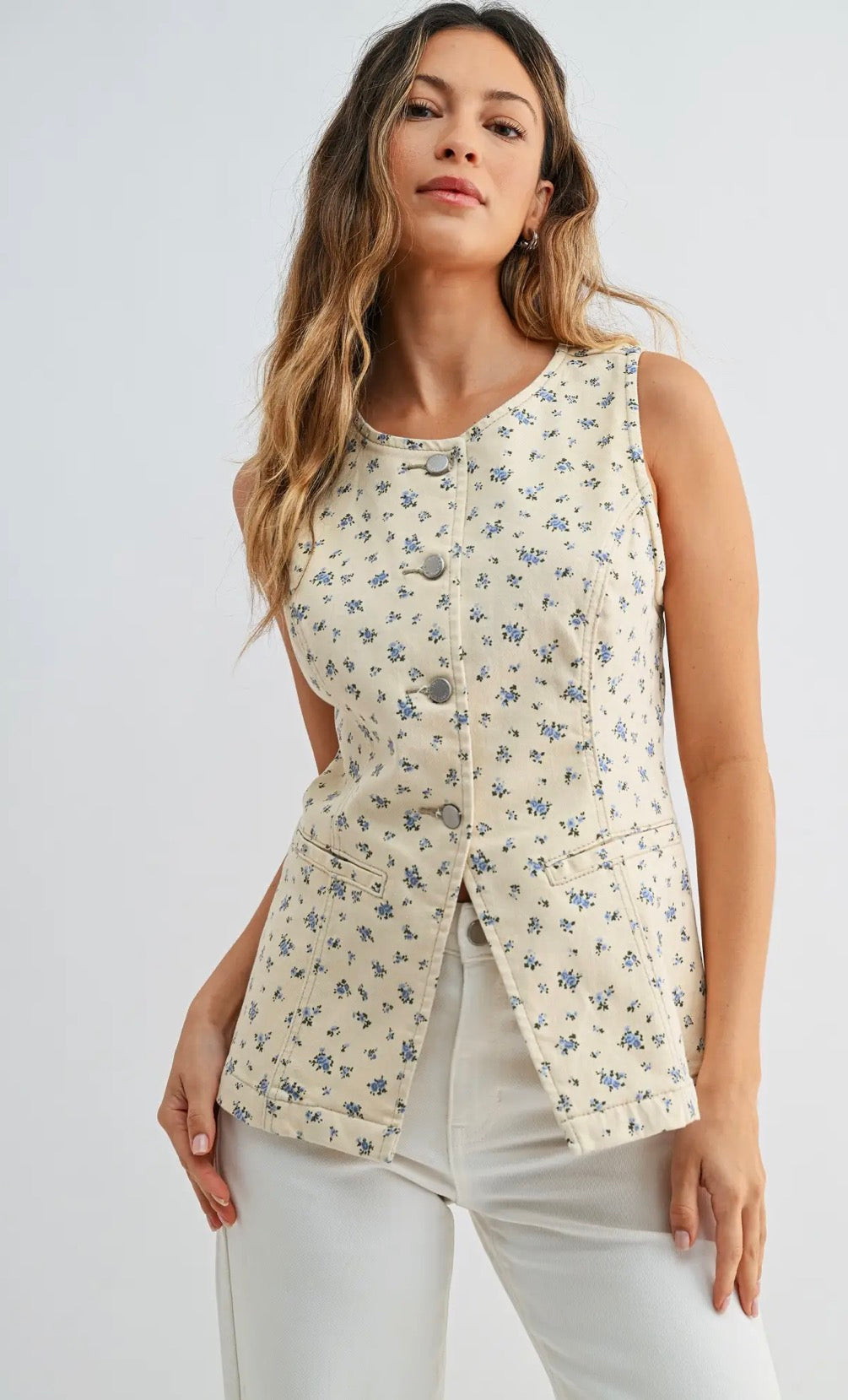 Flower Tailored Vest