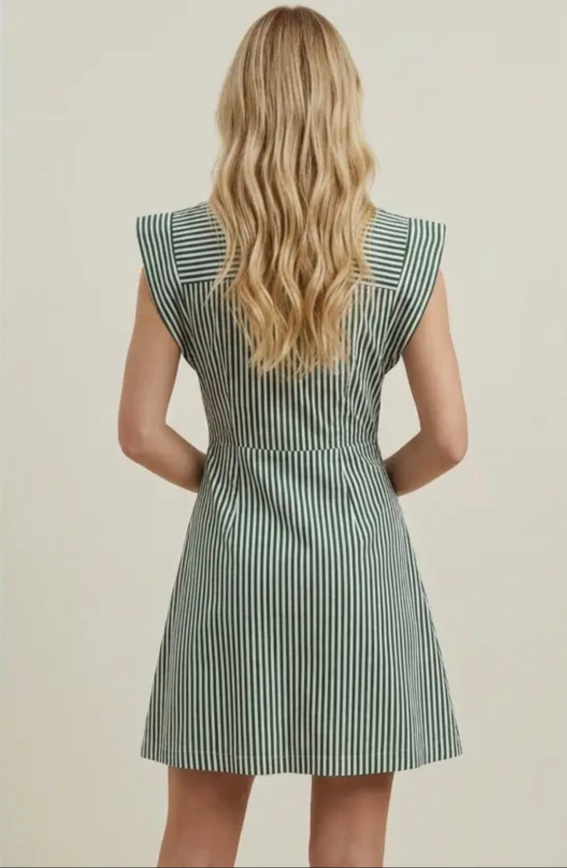 Green Stripe Mini Dress