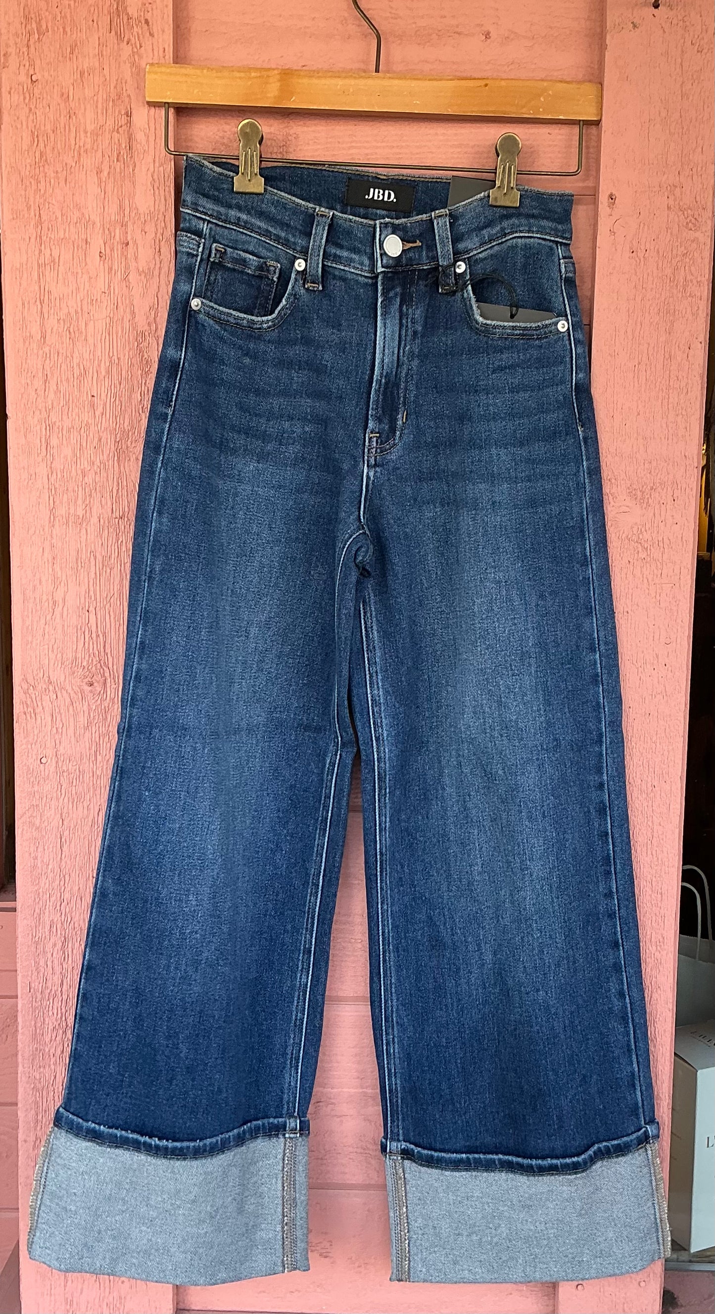 JBD Petite Cuffed Slim Wide Jeans