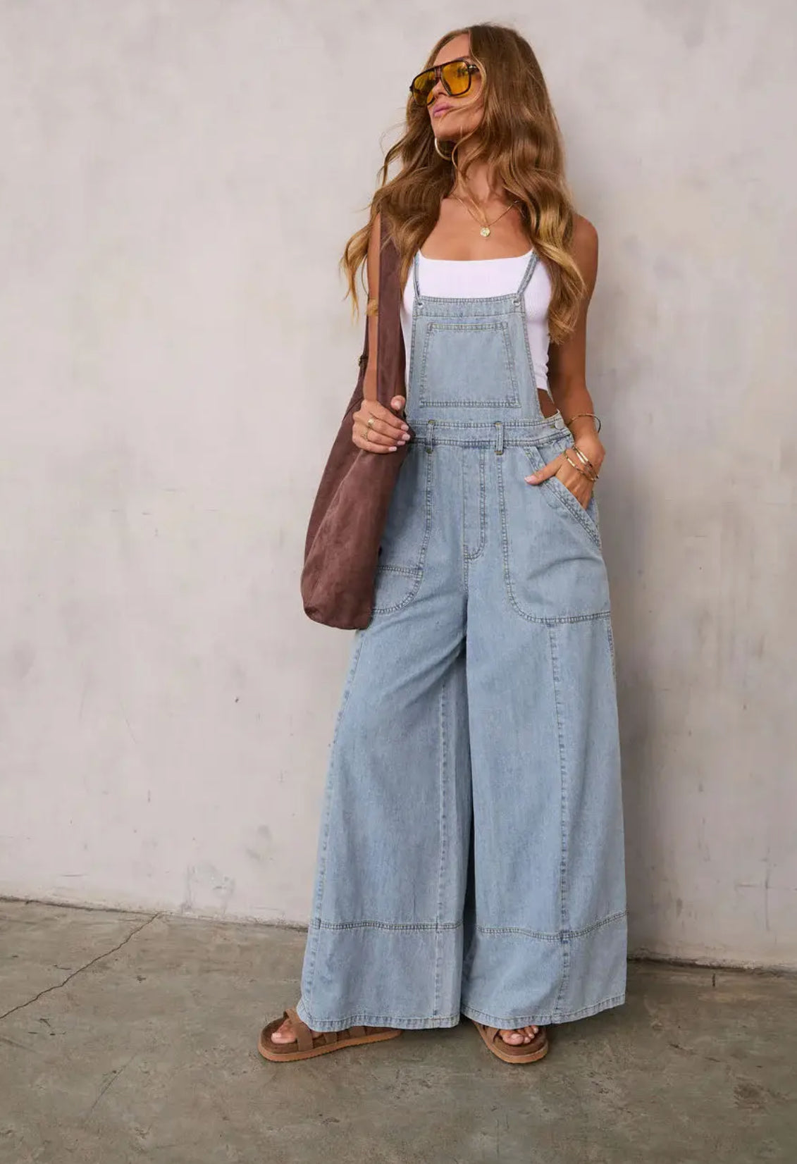 Farmgirl Light Blue Denim Overalls