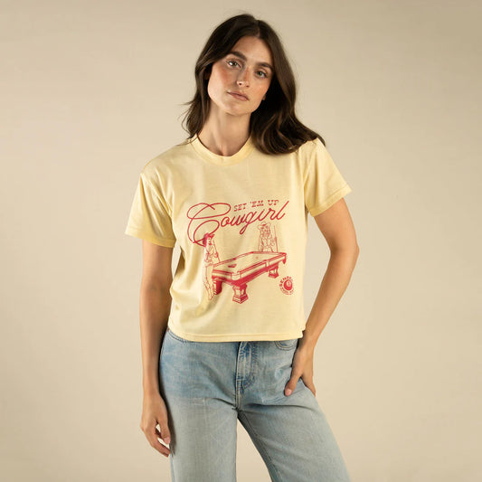 Set ‘‘em up Cowgirl Cropped Tee