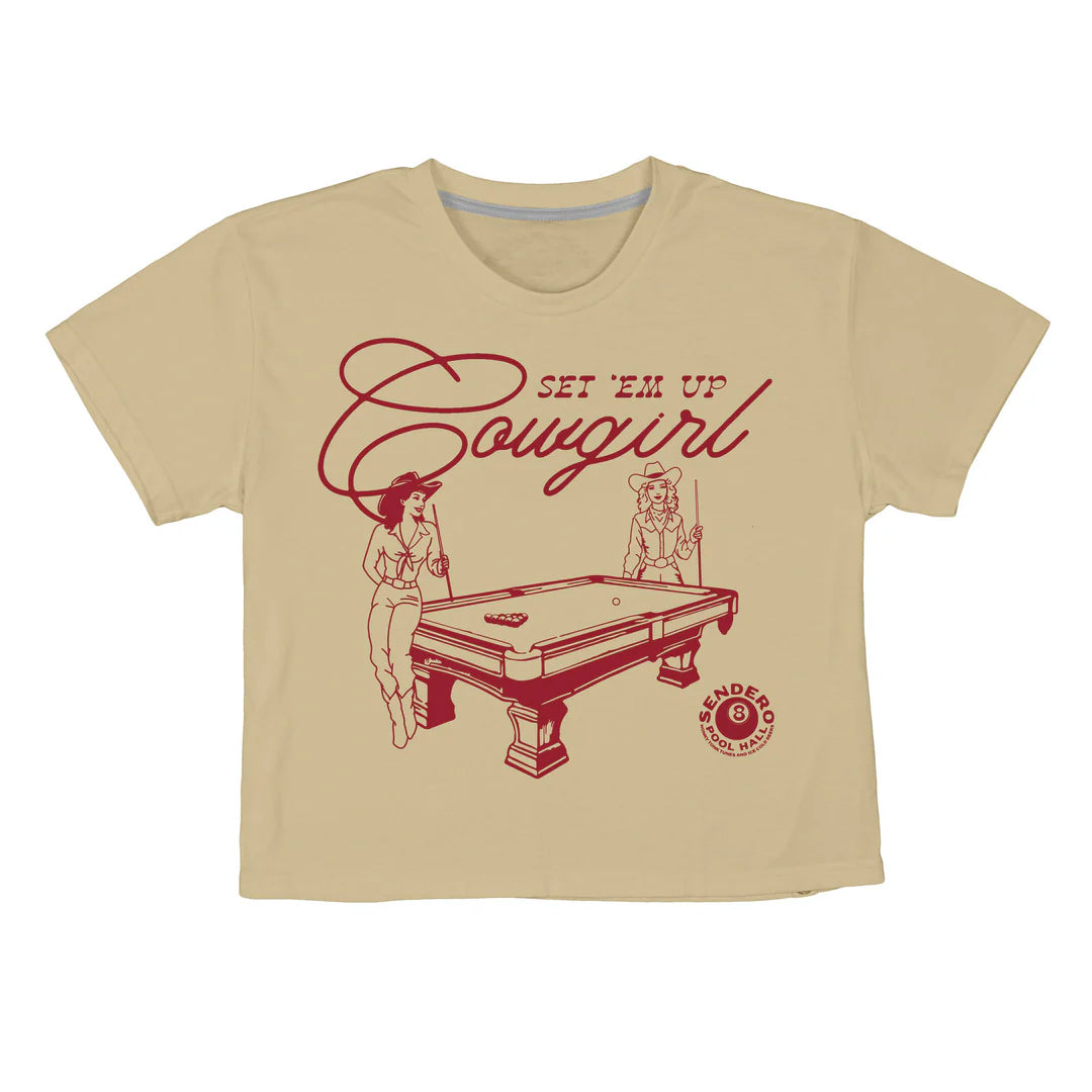 Set ‘‘em up Cowgirl Cropped Tee