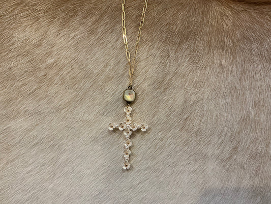 Floral Cross Necklace