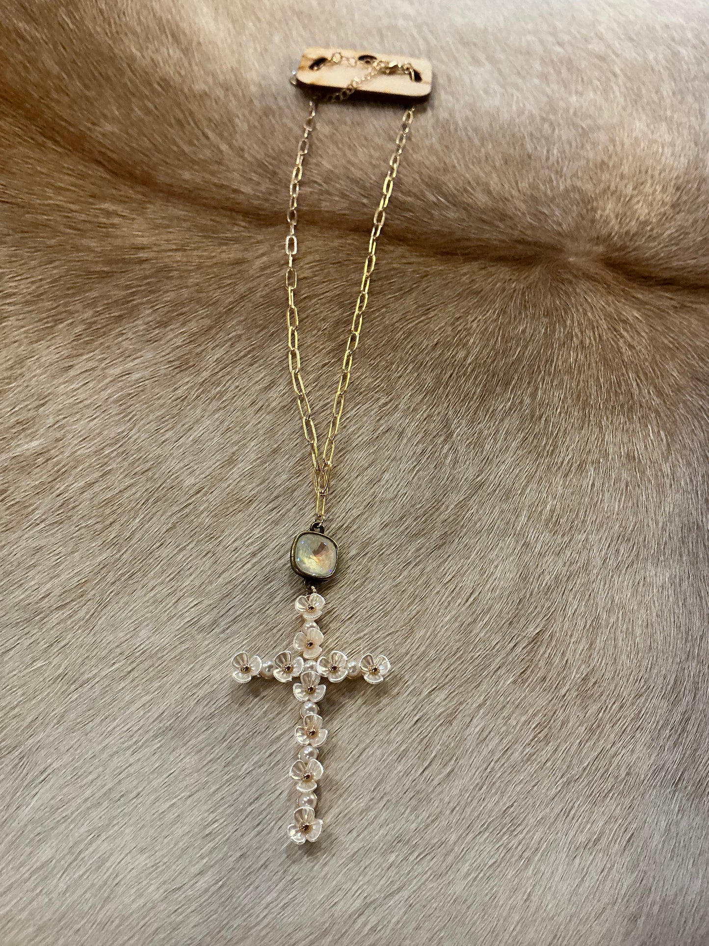 Floral Cross Necklace