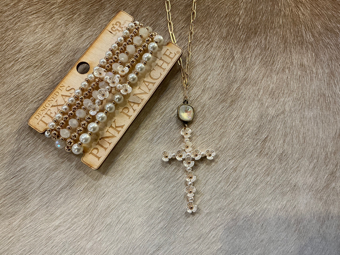 Floral Cross Necklace