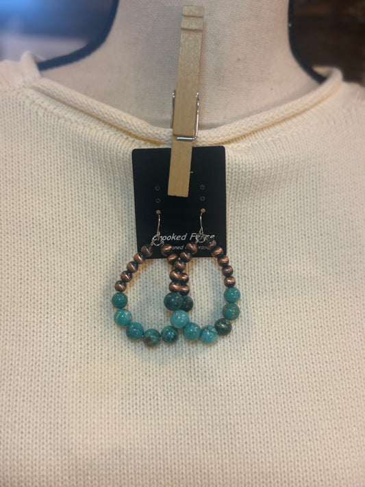 Bronze & Turquoise Earrings