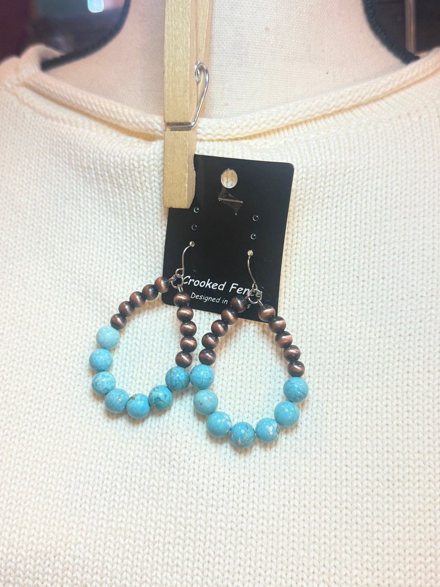 Bronze & Turquoise Earrings