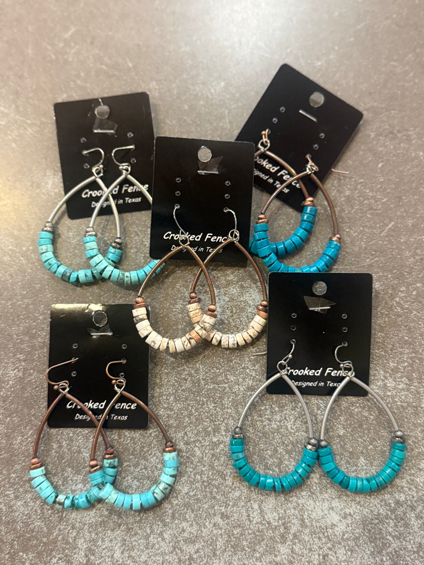 Turquoise oval earrings