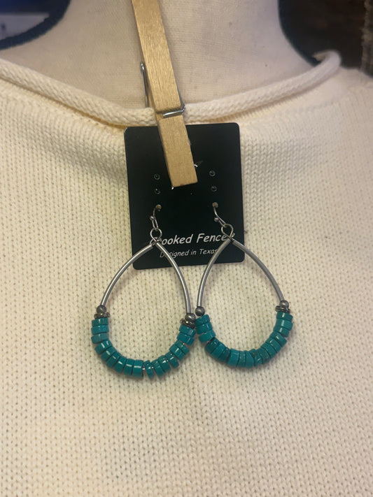 Turquoise oval earrings