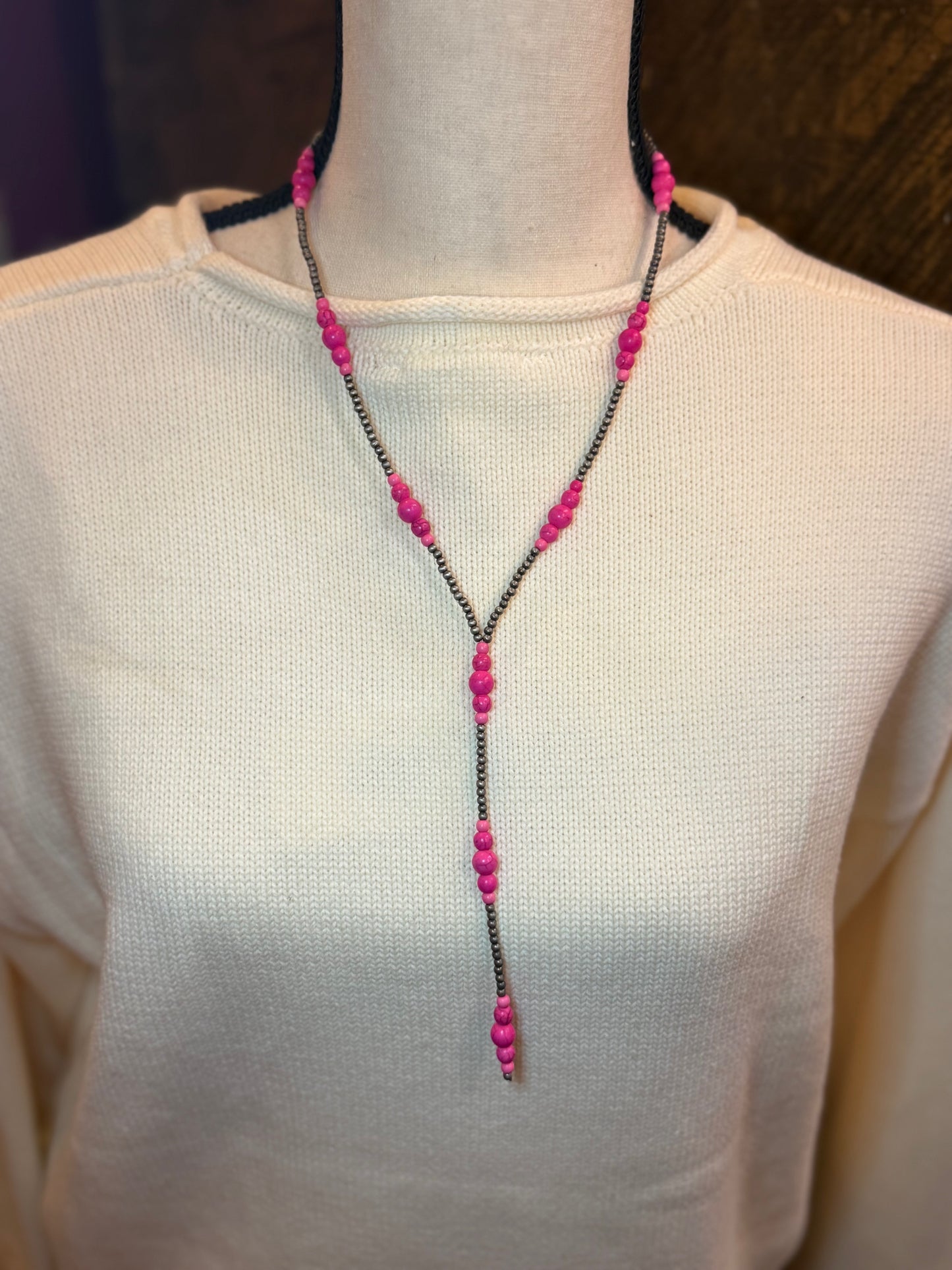 Pink line Necklace