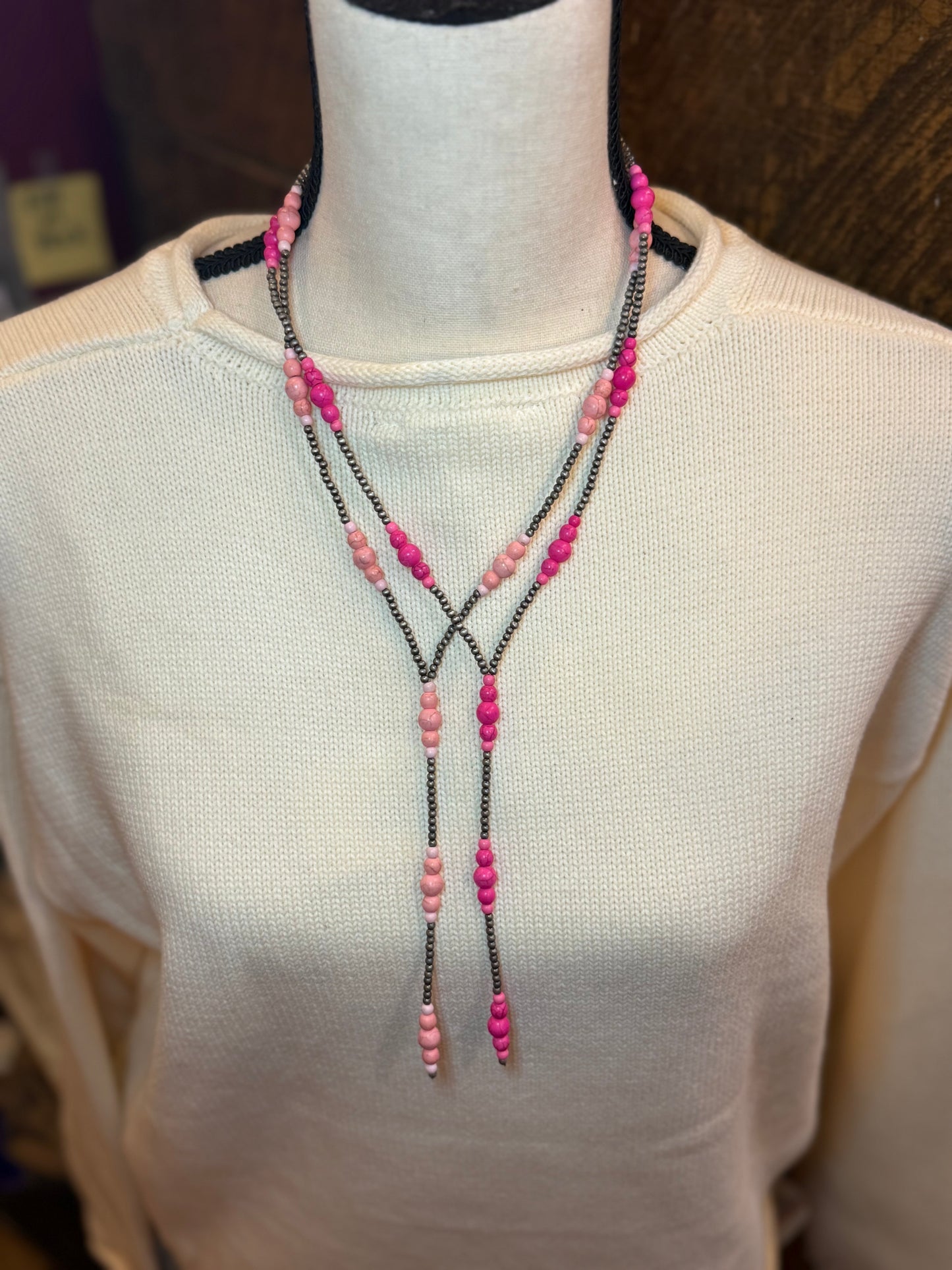 Pink line Necklace