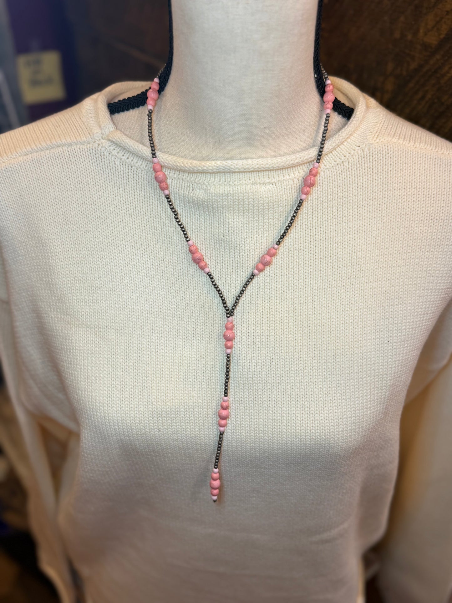 Pink line Necklace
