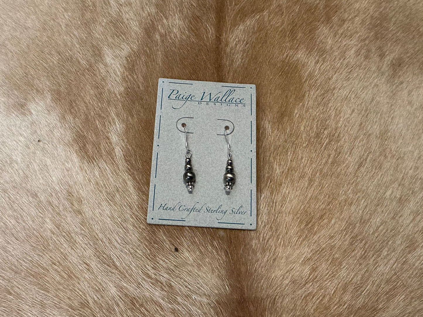 Paige Wallace Silver Pearl Earrings