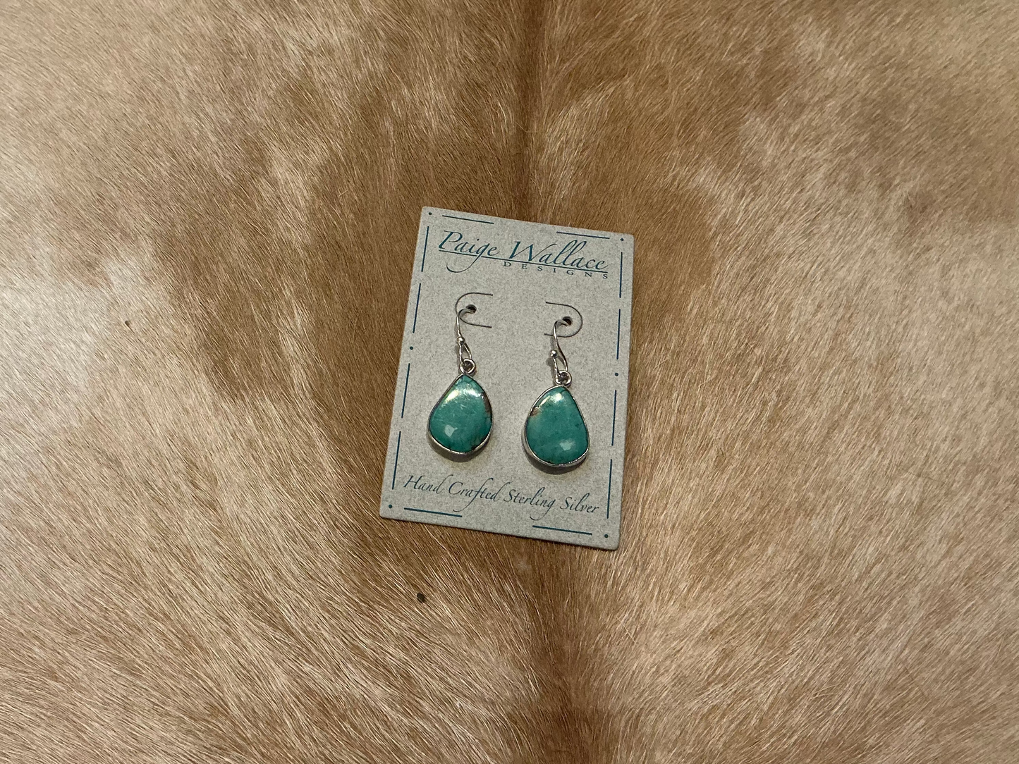 Paige Wallace Earrings Turquoise Teardrops