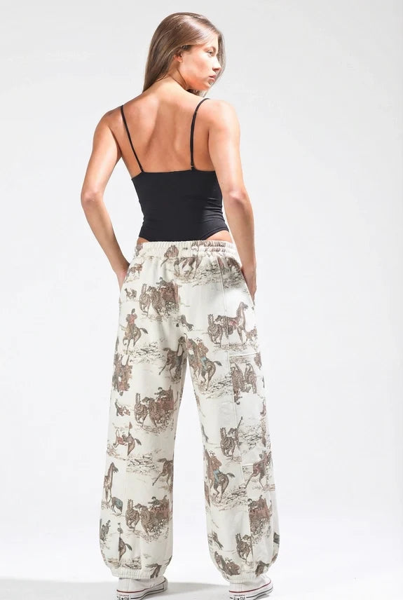 Horse Printed Sweatpants