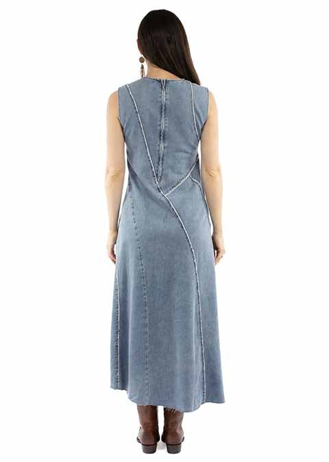 Scully raw edge denim dress