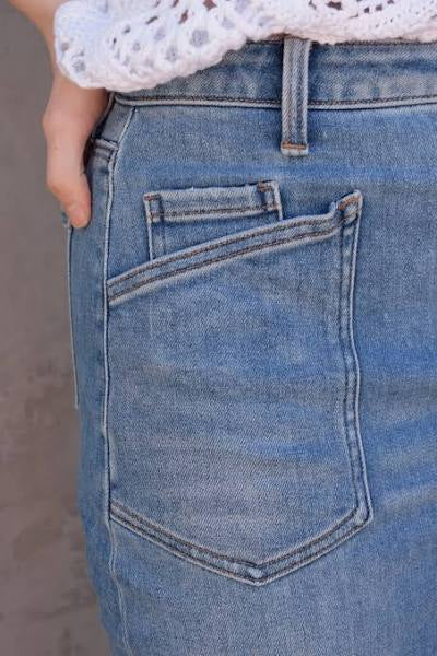 Utility Denim Skirt