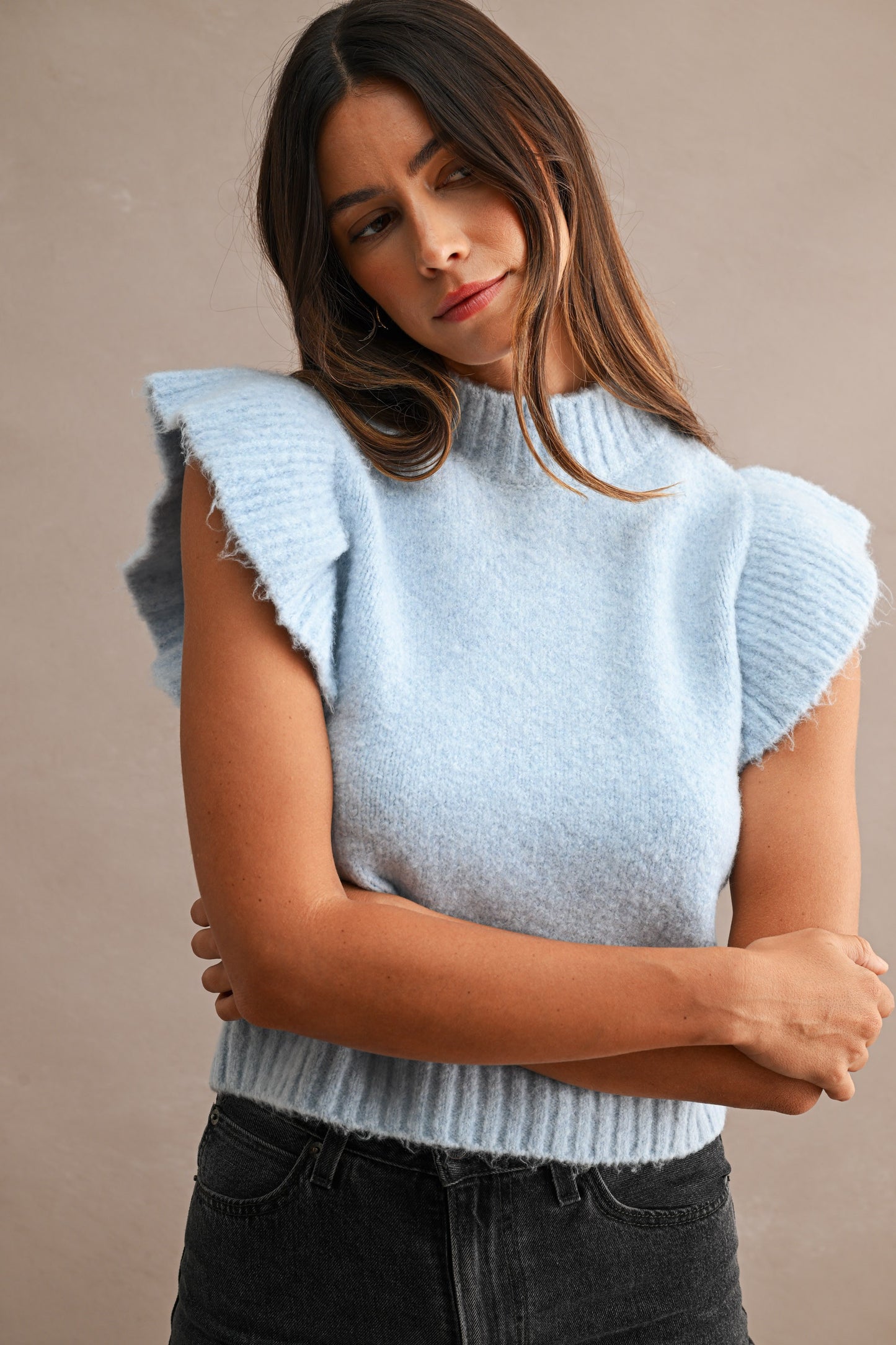 Blue Sleeveless Sweater