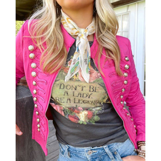 Hot Pink Military Jacket