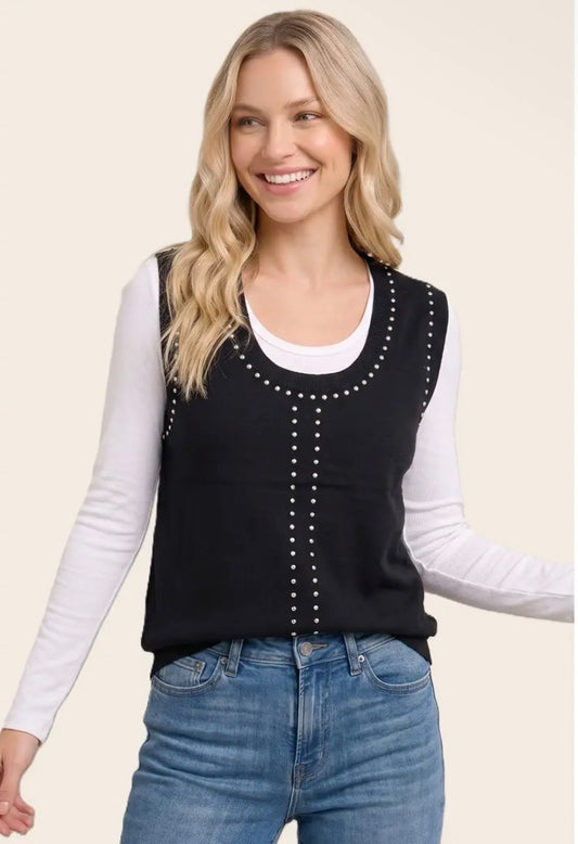 Studded Sweater Vest