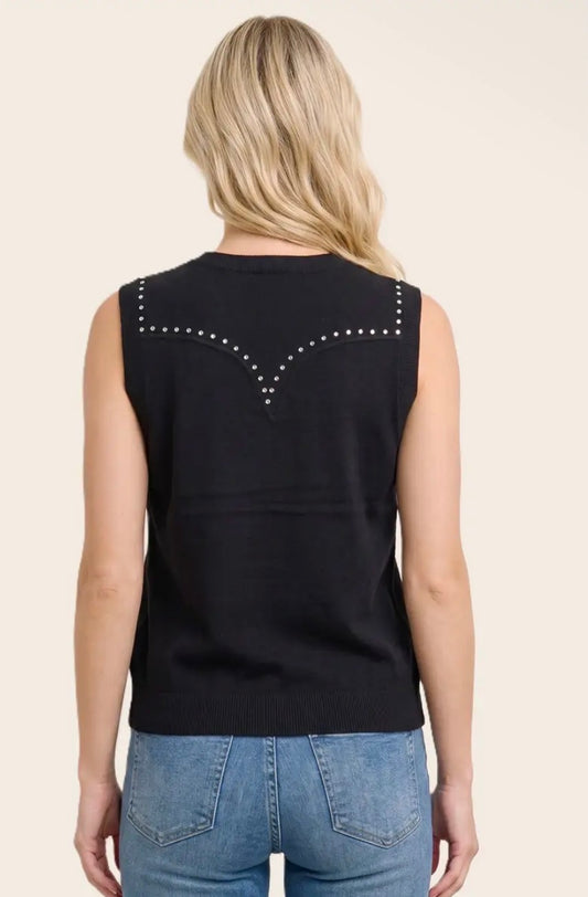 Studded Sweater Vest