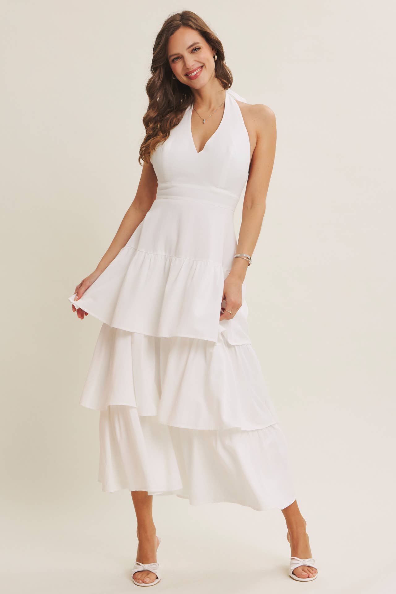 CASCADE RUFFLES DRESS