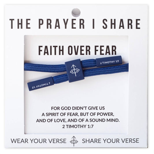 FAITH OVER FEAR Bracelet, Christian Cord Bracelet | Military