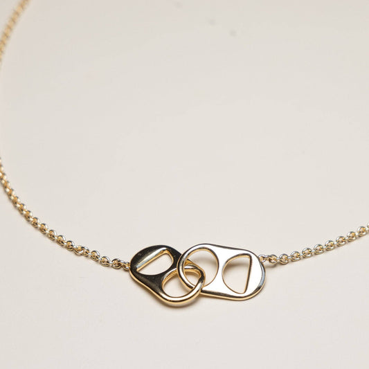 Soda Tab Necklace: Gold / One Size