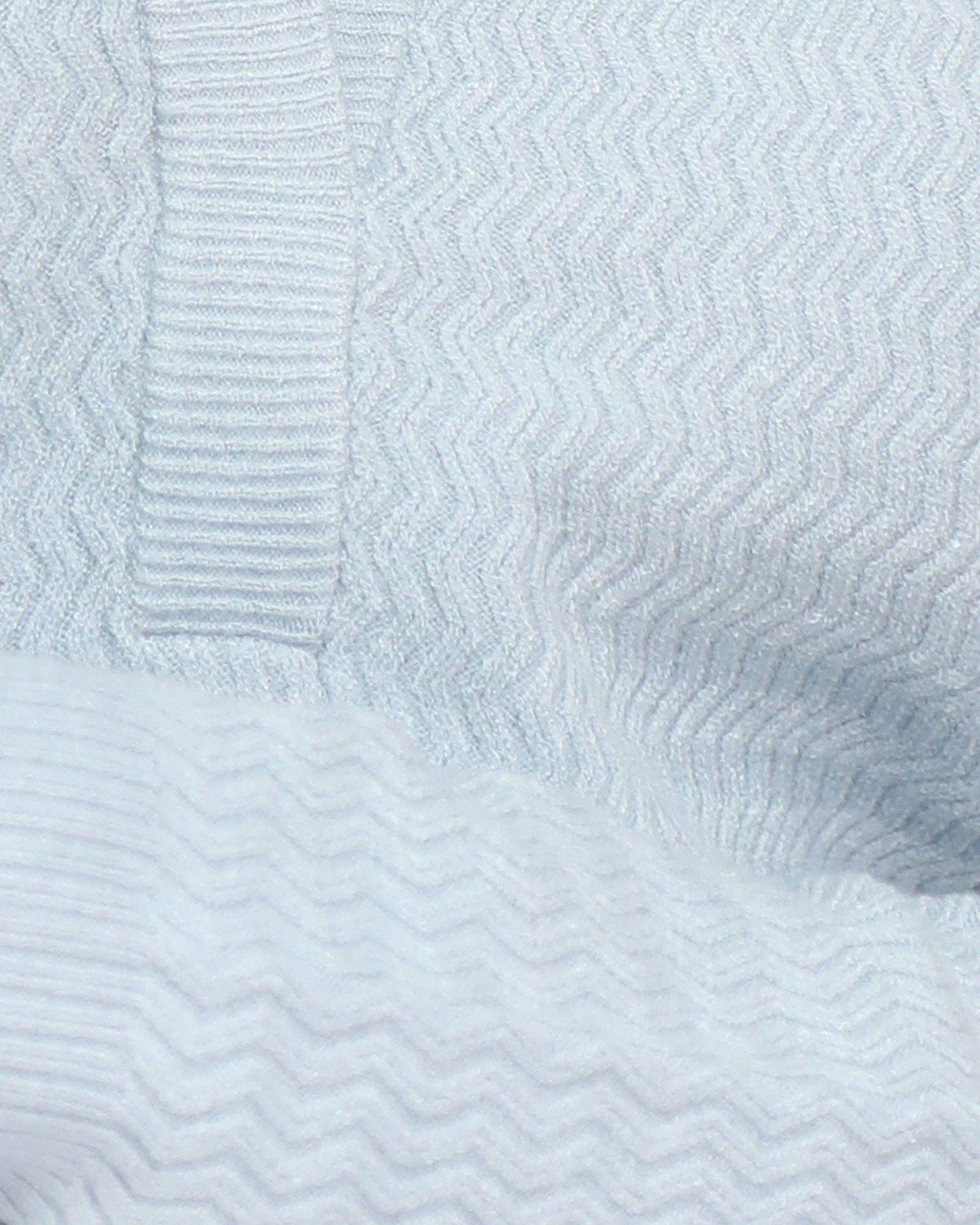 Frankie Textured Knitted Long Sleeve Top - Denim Blue