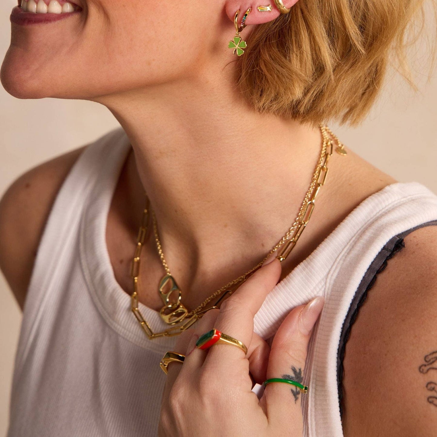 Soda Tab Necklace: Gold / One Size