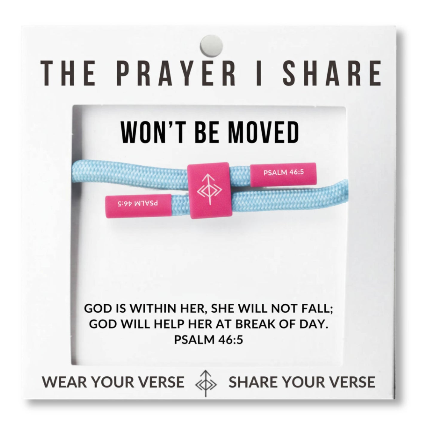 WON'T BE MOVED Bracelet, Christian Cord, Prayer Bracelet