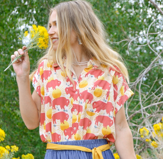 Sunset Buffalo Blouse