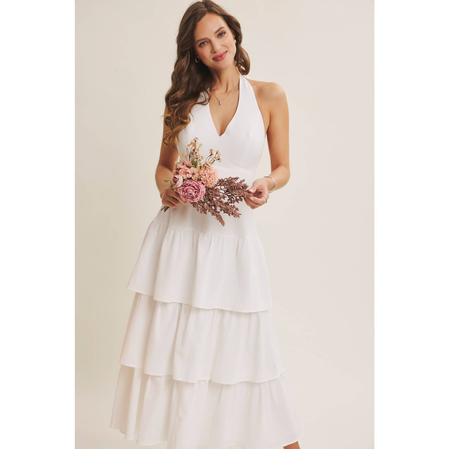 CASCADE RUFFLES DRESS