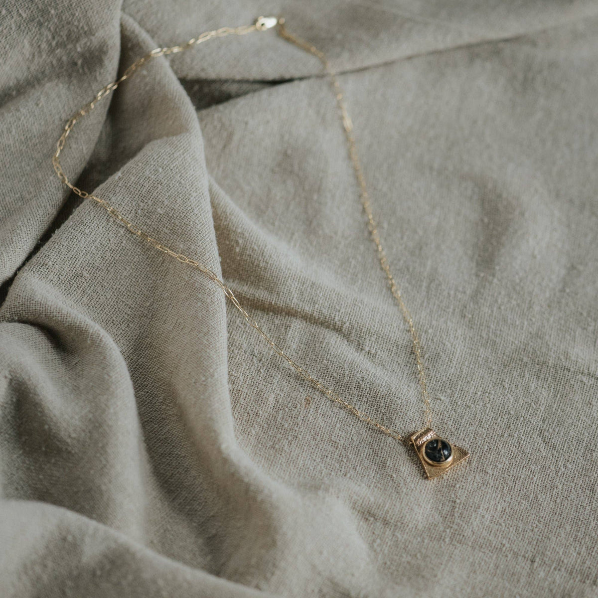 Cleo Necklace // Copper Obsidian // Demi-Fine Gold