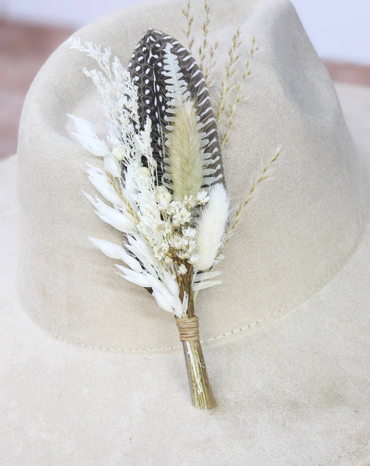 Florals and Feathers Classic BrimBud Hat Pin