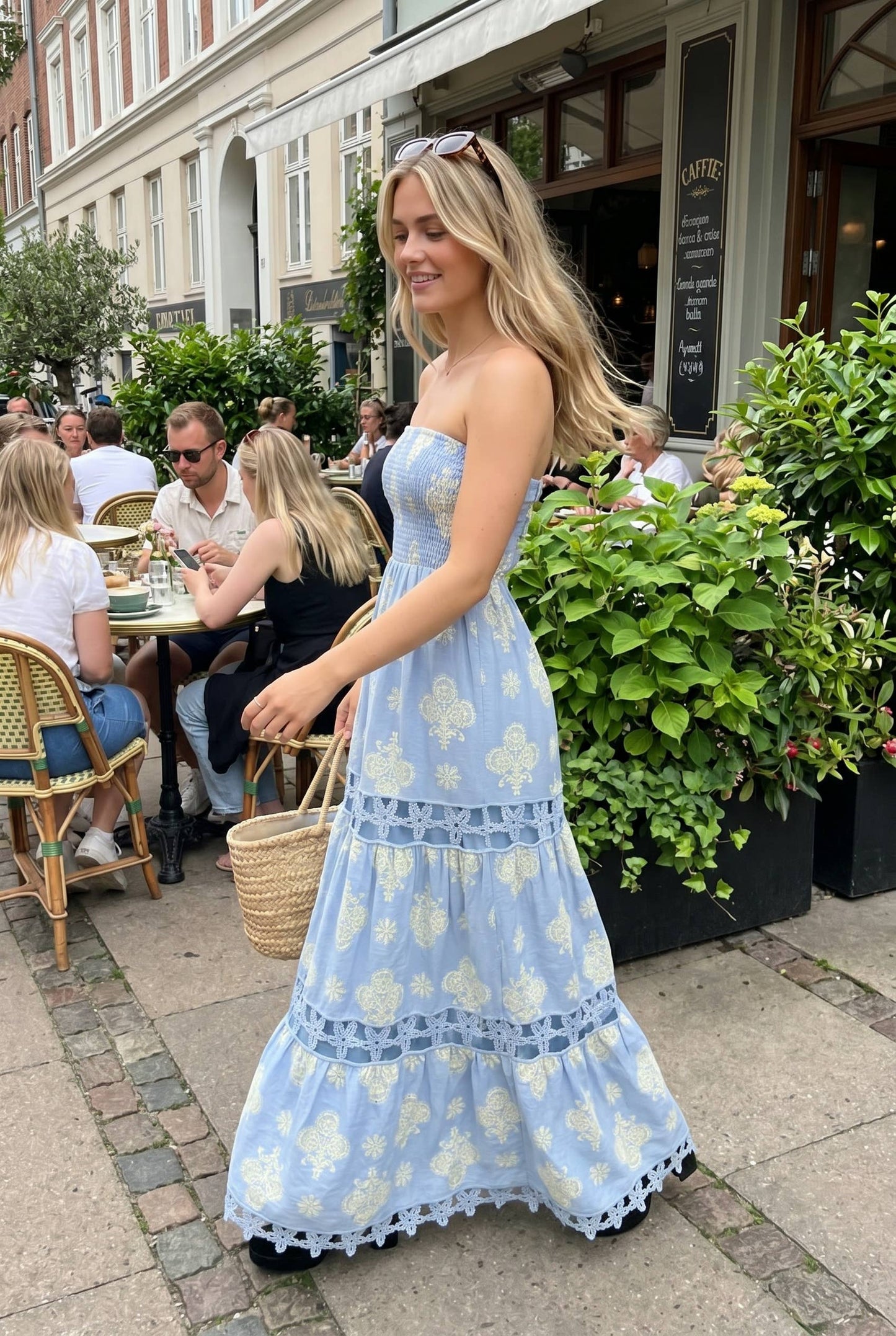 Smocked Back Tiered Maxi Dress