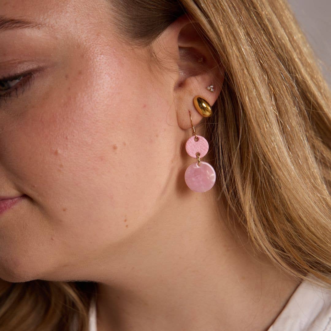 Bubblegum Junie Mixed Media Drop Earrings