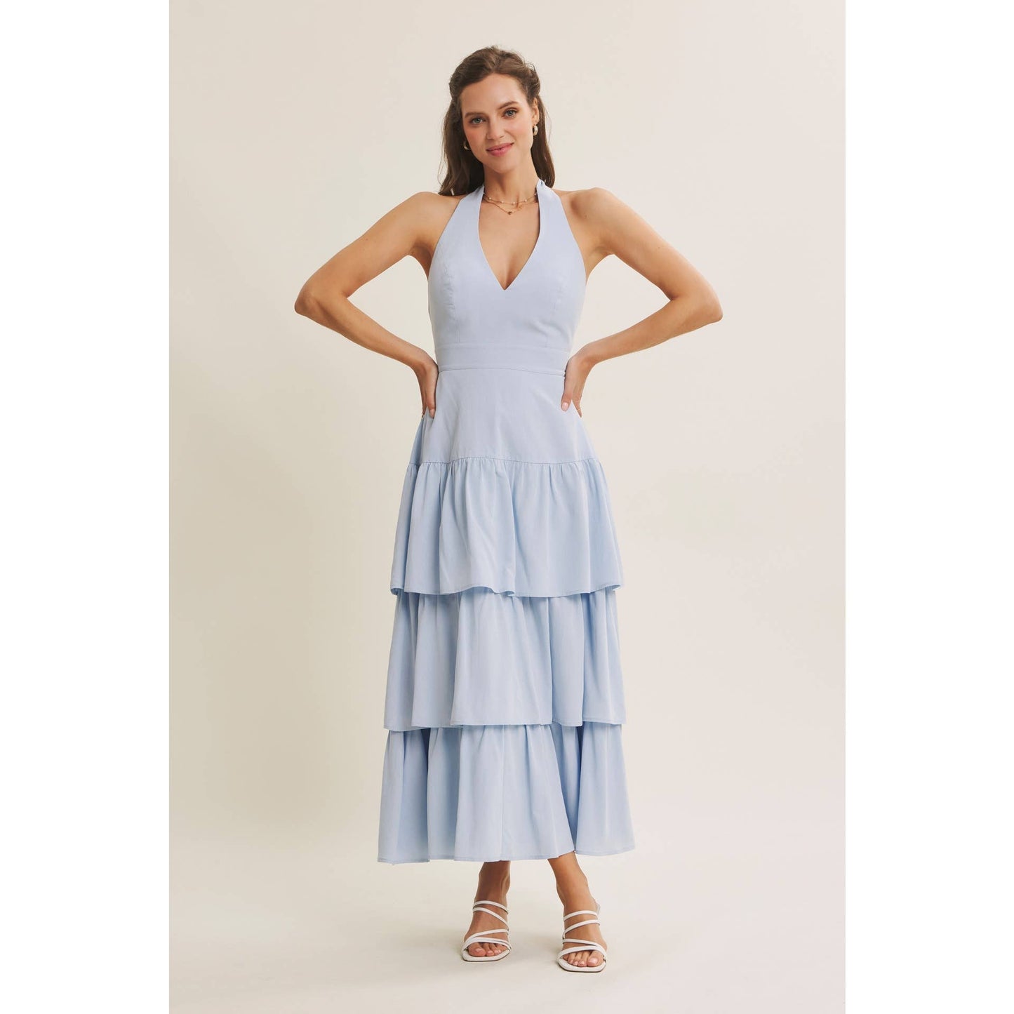 CASCADE RUFFLES DRESS